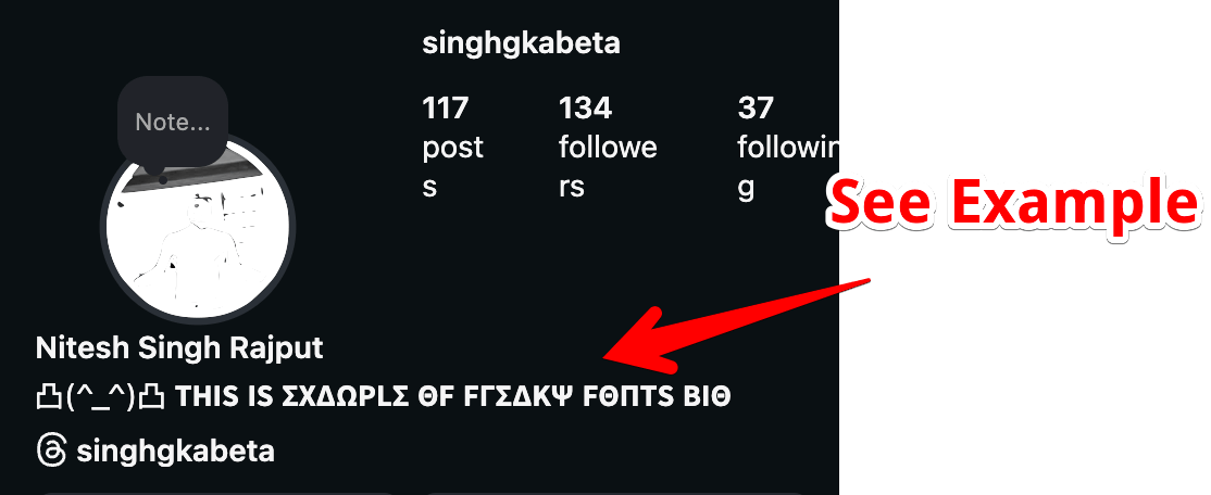 Freaky Fonts How It May Look In Instagram